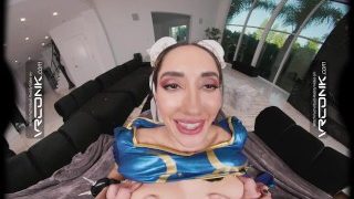 VR Conk: Big Ass Latina Chun Li (Chloe Amour) from Street Fighter Fucks in Cosplay Parody | VR Porn